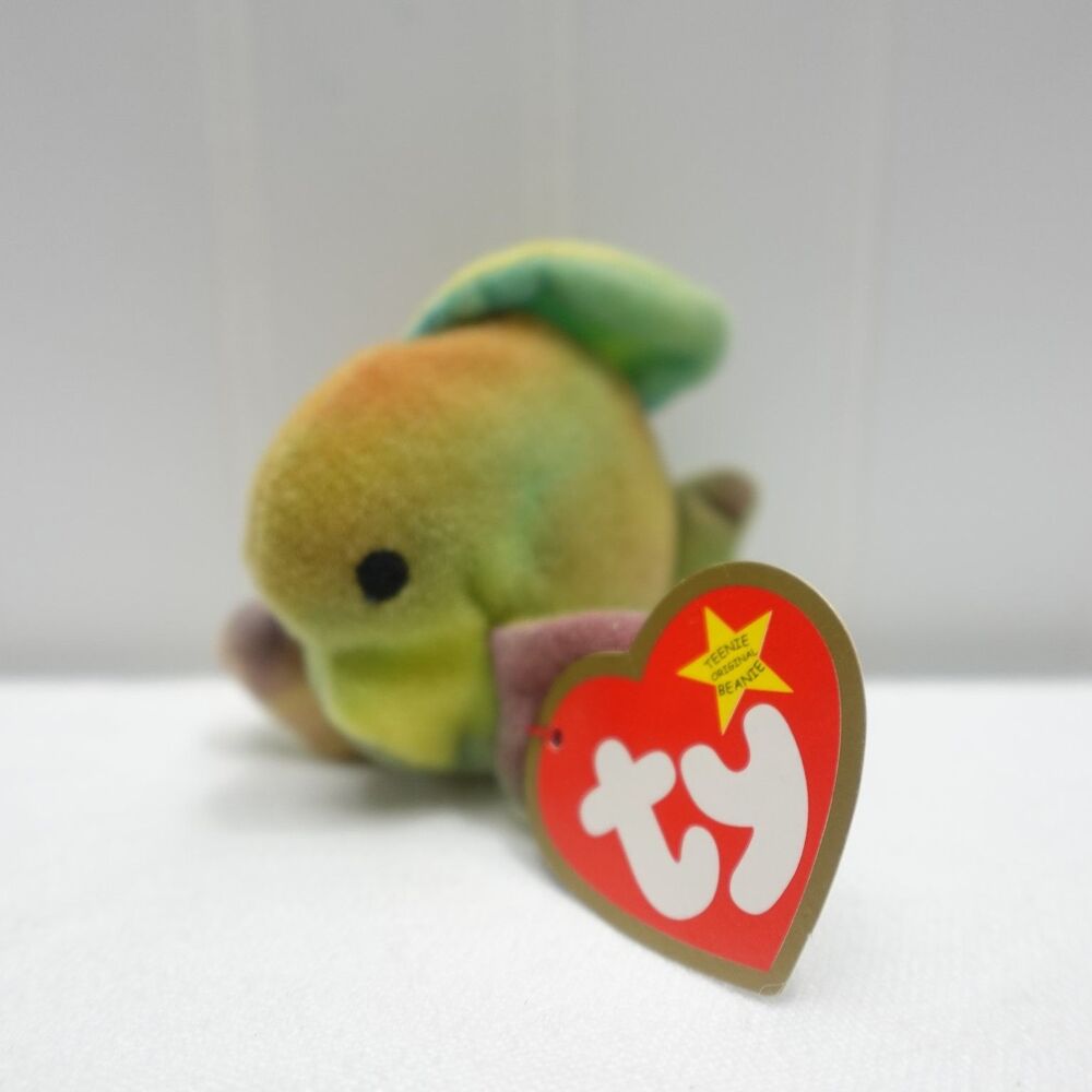 Ty Coral the Fish Teenie Beanie Babies Rainbow Plush Retired